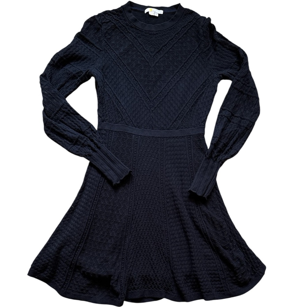 BODEN Knit Sweater Dress Crew Neck Long Sleeve Cotton Wool Blend Lined Sz 8R